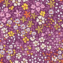 Viskose Popeline Blume Ida - violett