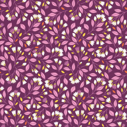 Viskose Popeline Blume Tilda - violett