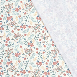 Funktions und Badeanzugstoff LSF50 Recycled kleine Zweige - creme