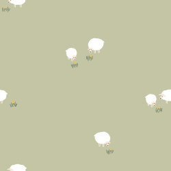 Baumwollpopeline grasende Schafe - helloliv
