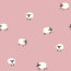 Baumwollpopeline springende Schafe - hellpink