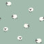 Baumwollpopeline springende Schafe - hell altmint