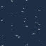 Baumwollpopeline fliegende Möwen - dunkelblau