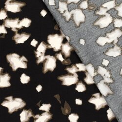 Viskose Nylon Crêpe Blütenregen - schwarz