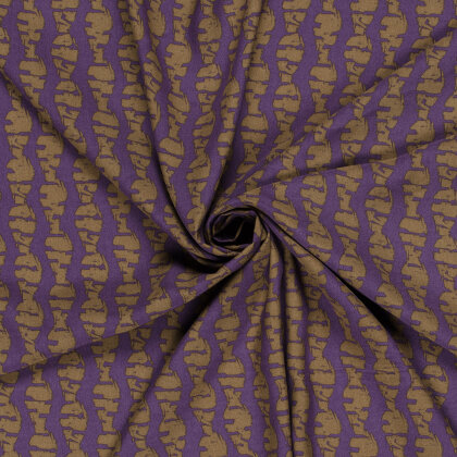 Viskose_Popeline abstraktes Seil - viola