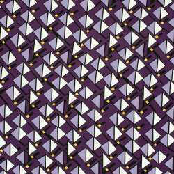 Viskose_Popeline bunte Dreiecke - viola