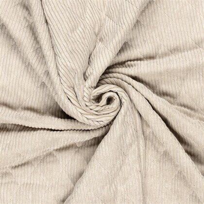 Cord XL Steppstoff beidseitig - hellbeige
