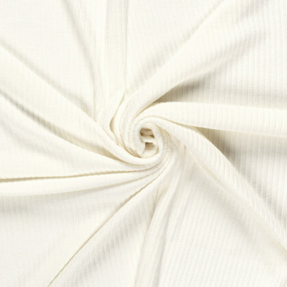 Rippenjersey - creme