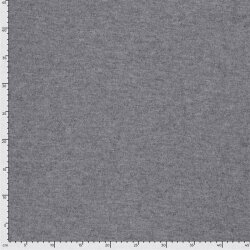 Strickjersey Gebürstet Uni - dunkelgrau meliert