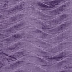 Samt Stretch Uni Wellen - violett