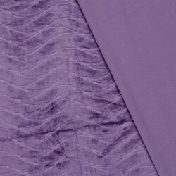 Samt Stretch Uni Wellen - violett