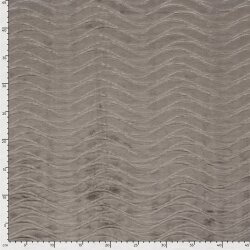 Samt Stretch Uni Wellen - taupe