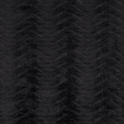 Samt Stretch Uni Wellen - schwarz