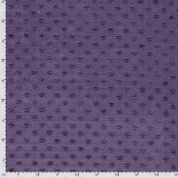Samt Stretch Uni Punkte - violett