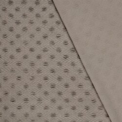 Samt Stretch Uni Punkte - taupe