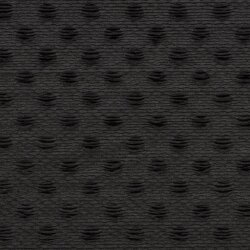 Samt Stretch Uni Punkte - schwarz