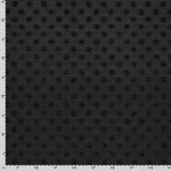 Samt Stretch Uni Punkte - schwarz