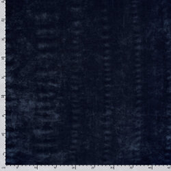 Samt Stretch Uni - marineblau