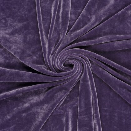 Samt Stretch Uni - violett