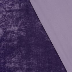 Samt Stretch Uni - violett