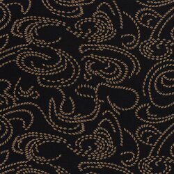 Polyester Viskose Seilmuster - schwarz