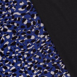 Poyester Viskose Mix Kleckse - royalblau