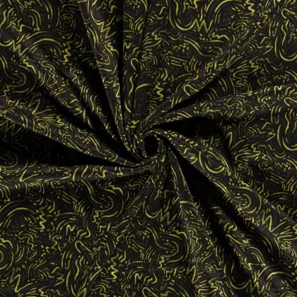Polyester Viskose Kritzelei - limette
