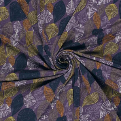 Polyester Viskose Kritzelblätter - lila