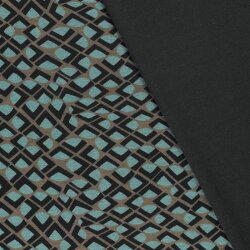 Polyester Viskose bunte Viertelkreise - taupe