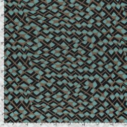 Polyester Viskose bunte Viertelkreise - taupe