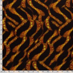 Polyester Viskose Leostreifen - ockergelb