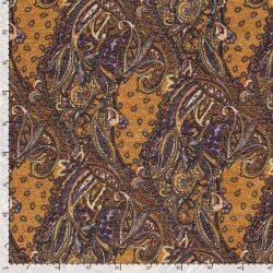Polyester Viskose Jersey Gebürstet Paisley - helloliv