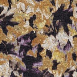 Polyester Viskose Jersey Gebürstet Blüten - lila