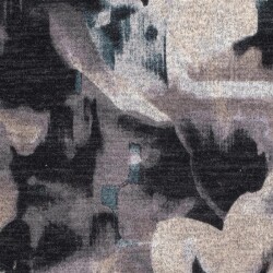 Polyester Viskose Jersey Gebürstet Blüten - silbergrau