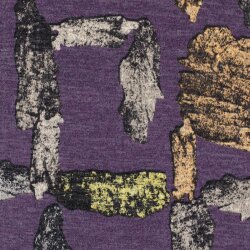 Polyester Viskose Jersey Gebürstet Aquarellstriche - lila