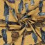 Polyesterstoff Gebürstet Aquarellstriche - ockergelb
