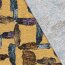 Polyesterstoff Gebürstet Aquarellstriche - ockergelb