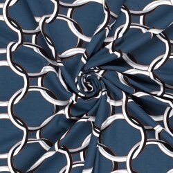 Romanit Jersey "Punta di Roma" Kreise - indigo