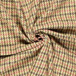 Jacquard Hahnentritt Karo  - pink