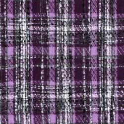 Polyesterstoff Jacquard Karomuster - lila
