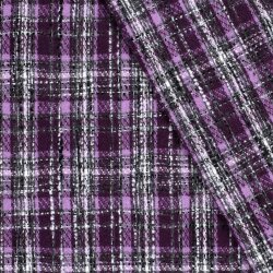 Polyesterstoff Jacquard Karomuster - lila