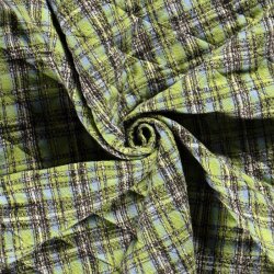 Polyesterstoff Gesteppt Jacquard Karomuster - limette