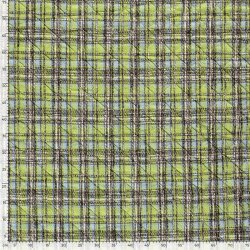 Polyesterstoff Gesteppt Jacquard Karomuster - limette