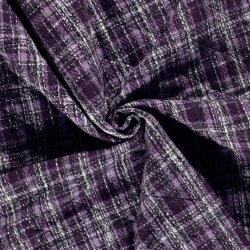 Polyesterstoff Gesteppt Jacquard Karomuster - lila