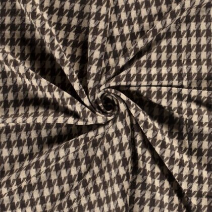 Jacquard Midi Hahnentritt - hellbraun