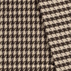 Jacquard Midi Hahnentritt - hellbraun