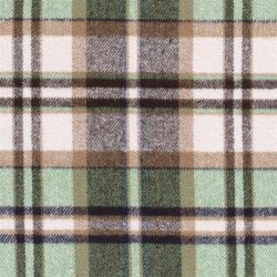 Polyesterstoff Gebürstet Jacquard Karo - creme/grün