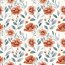 French Terry Digital Organic Blumenwiese - wollweiss