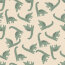 Regenjackenstoff leicht grüne Dinos - hellbeige