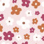 Regenjackenstoff leichtbunte Blüten - hellkaltpink